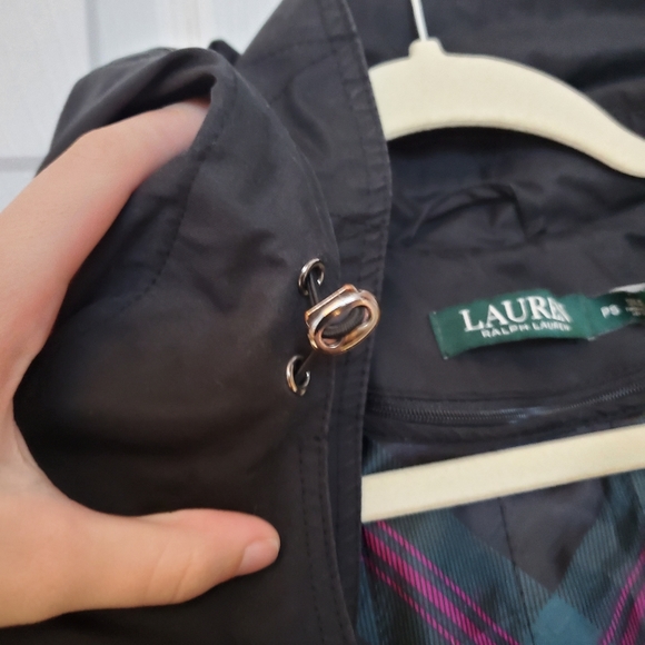 110. Ralph Lauren Black Coat With Removable Hood And Vest - Picture 8 of 8